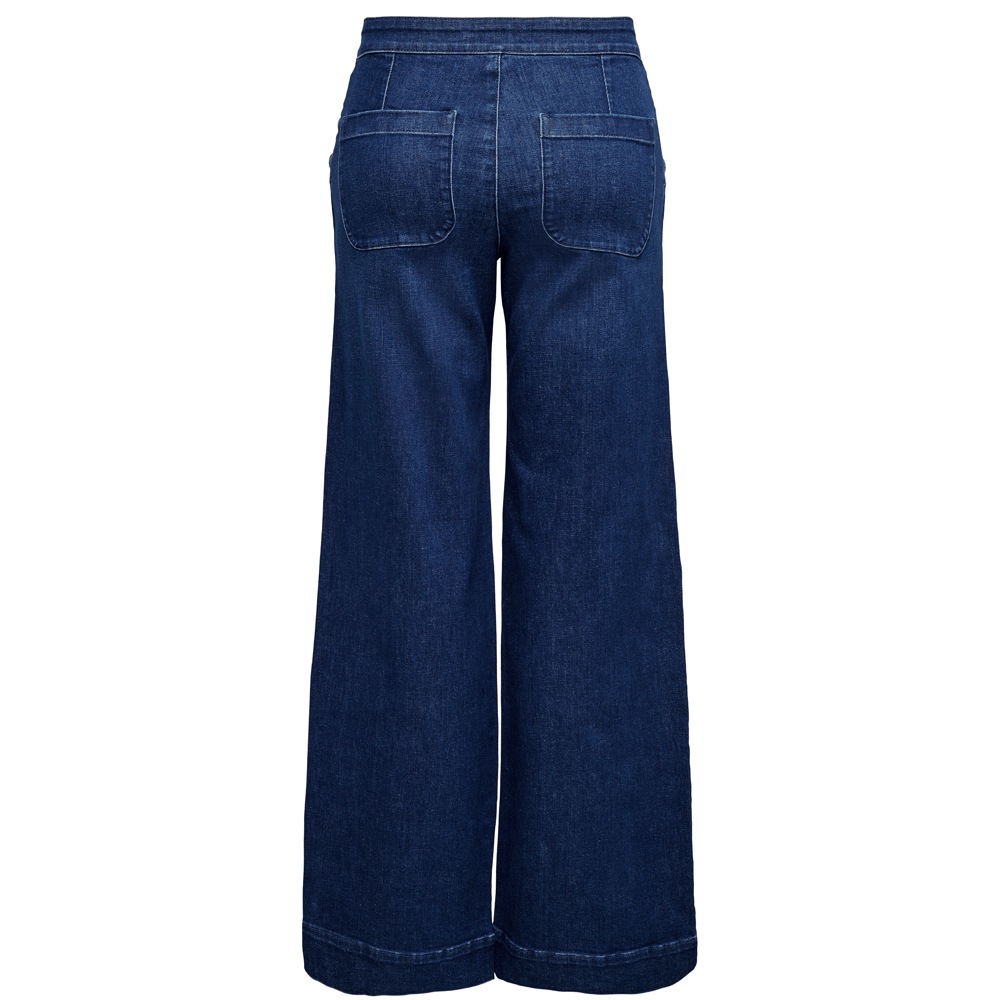 Only Madison High Waisted Button Wide Jeans